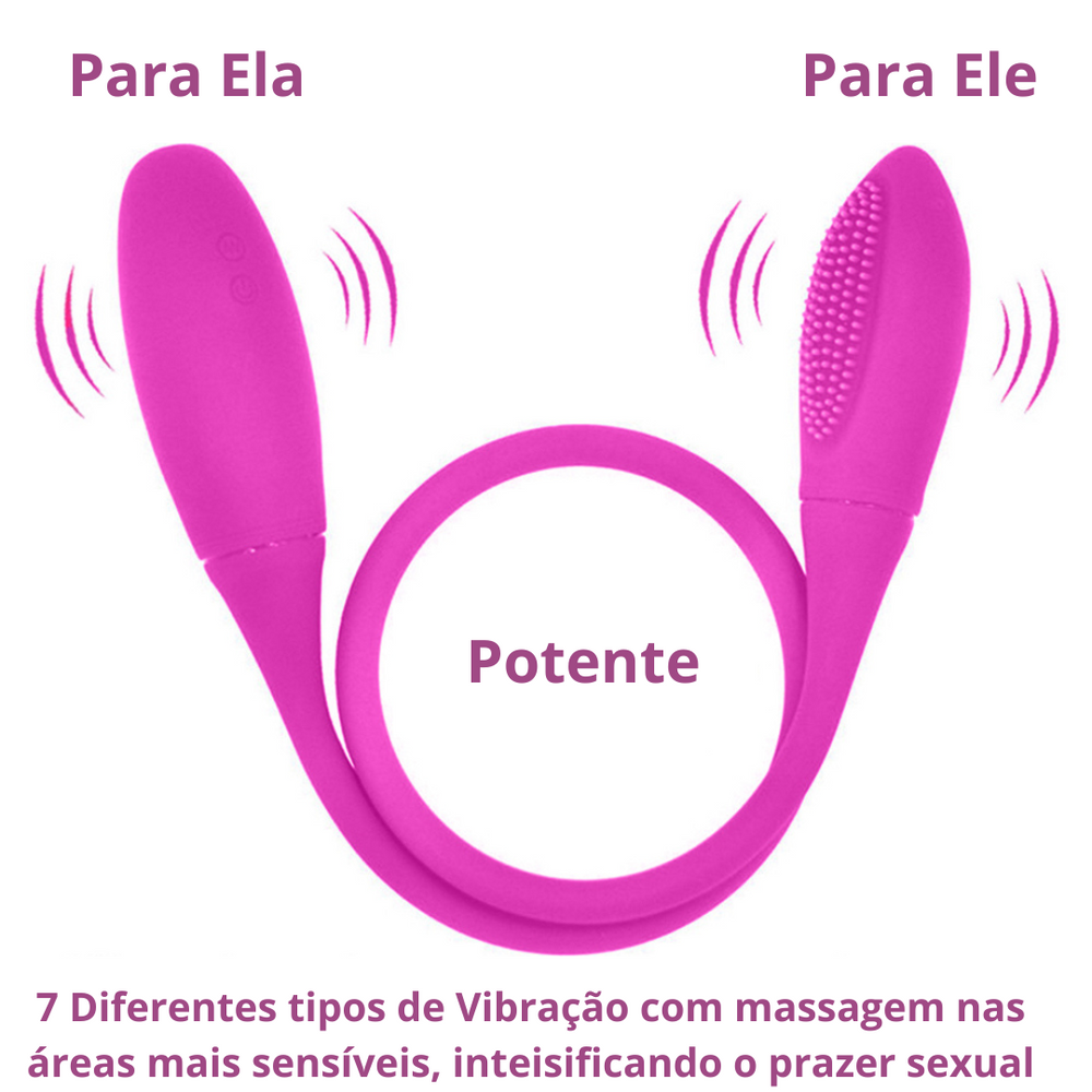 Vibrador para Casais Dupla Penetração Double Toy