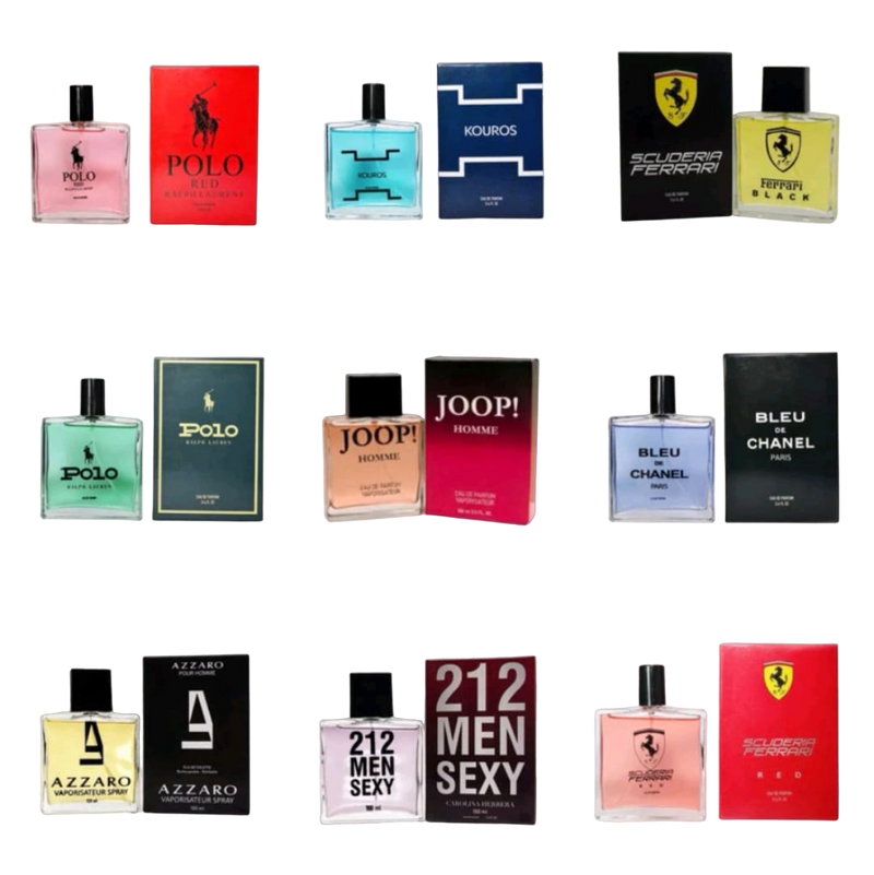 Kit Revenda Perfumes Réplicas Melhores Marcas c/ 5 Unidades 100ml - Masculino / Feminino